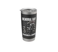 Memorial Day Remember and Honor Patriotic US Flag Bicchiere termico in acciaio inox doppia parete
