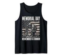 Memorial Day Remember And Honor Patriotic US Flag Canotta