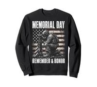 Memorial Day Remember And Honor Patriotic US Flag Felpa