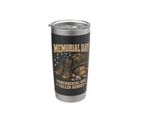 Memorial Day Remember Our Fallen Heroes Patriotic Bicchiere termico in acciaio inox doppia parete
