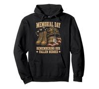 Memorial Day Remember Our Fallen Heroes Patriotic Felpa con Cappuccio