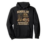 Memorial Day Remember Our Fallen Heroes Patriotic Felpa con Cappuccio