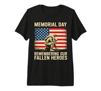 Memorial Day Remembering Our Fallen Heroes Uomini Donne Bambini Maglietta Premium