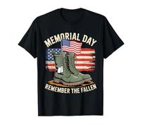 Memorial Day Ricorda il Caduto Veterano Militare Vintage Maglietta