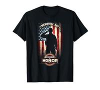 Memorial Day Salute Honor and Remember Maglietta