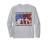 Memorial Day Veteran Stand per la bandiera inginocchiarsi per la croce Maglia a Manica