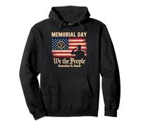 Memorial Day We The People Remember & Honor Soldato Patriota Felpa con Cappuccio