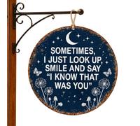 Memorial Garden Decor | Hangable Round Metal Bereavement Ornament