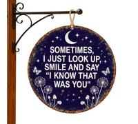 Memorial Garden Decor - Hangable Round Metal Bereavement Ornament |