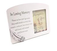 Memorial In Loving Memory - Cornice portafoto in argento con piuma