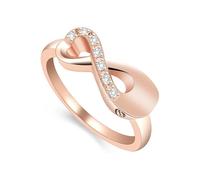memorial jewelry Anello da donna a forma di mini anello con simbolo dell'infinito per tenere le ceneri dei propri cari, 8, Acciaio inossidabile, come da immagine