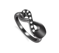 memorial jewelry Anello da donna a forma di mini anello con simbolo dell'infinito per tenere le ceneri dei propri cari, 8, Acciaio inossidabile, come da immagine