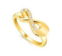 memorial jewelry Anello da donna a forma di mini anello con simbolo dell'infinito per tenere le ceneri dei propri cari, 9, Acciaio inossidabile, come da immagine