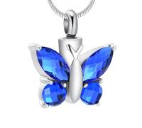memorial jewelry Ciondolo a forma di farfalla per cenere, collana con urna a farfalla, con mini gioiello per ceneri