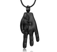 memorial jewelry Ciondolo per ceneri di cremazione - Collana con ciondolo a forma di segno della mano OK, con mini urna commemorativa per ceneri di cremazione, ciondolo per la persona amata, Acciaio