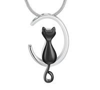 memorial jewelry Collana urna gatto per cenere donna uomo ciondolo cremazione collana cenere in acciaio inox gioielli commemorativi
