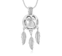 memorial jewelry Gioielli per la cremazione degli animali domestici per le ceneri per le donne collana urna acchiappasogni urna ciondolo urna cane gatto ceneri ricordo portacenere, Acciaio