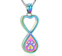 memorial jewelry Infinity Love Pet gioielli per cremazione di cenere di cane/gatto funerale Keepsake urna ciondolo gioiello commemorativo