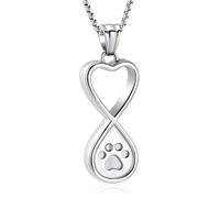 memorial jewelry Infinity Love Pet gioielli per cremazione di cenere di cane/gatto funerale Keepsake urna ciondolo gioiello commemorativo
