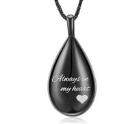 memorial jewelry Intagliato Teardrop Keepsake Cenere Collana Urna Ciondolo Cremazione Sempre nel mio cuore