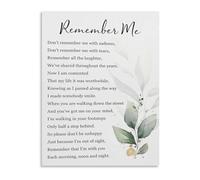 Memorial Remembrance Poem Poster Remember Me Canvas Wall Art for Bedroom Living Room Sentiment(Framed,12x18inch(30x45cm))