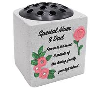 Memorial Rosa Ciotola Tomba Fiore Vaso Con Colorato 3D Fiori - Mamma E Papà