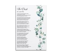 Memorial Service Wall Art The Dash Poem Print Live Your Dash Quote for Home Office or Counselor Decor(Framed,16X24inch(40X60cm))