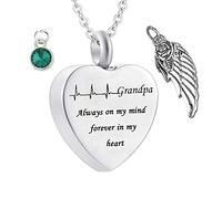 Memorial Urn Collace, per Adolescente Cuore elettrocardiogramma Nonno Sempre nella mia Mente per Sempre nel Mio Cuore