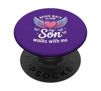 Memoriale della mamma in lutto con mio figlio cammina con me PopSockets PopGrip Adesivo