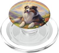 Memoriale per cani australiani dell'Australian Shepherd Rainbow Bridge PopSockets PopGrip per MagSafe