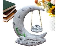 Memoriale per la perdita di gatti, decorazioni per cimitero di gatti, simpatia gatto angelo, statua commemorativa lunare, gatto ricordo Garden Stone, resina Pet lapide marcatori per il giardino nel