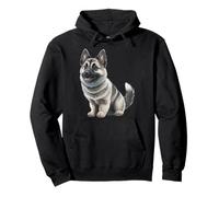 Memoriale per l'allevatore di Cuccioli di Cane Norvegese Elkhound, Mamma e papà Felpa con Cappuccio
