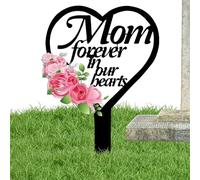 Memoriali di decorazione Grave, marcatori di tombe commemorativi, Simpatia 2D PACCHETTO INCRYICO per CIMETERIA | Traversa creativa e decorazioni per gravi cardiaci per il cimitero, ideale per il