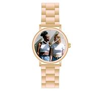 Memories Orologio da polso personalizzato con la tua foto Fashion oro rosa per amici e familiari Made-in Germany