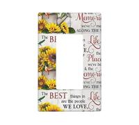 Memories - Placca da parete a forma di colibrì, 1 banda, dimensioni standard 11,2 x 6,9 cm, copertura decorativa per interruttore della luce, in policarbonato termoplastico