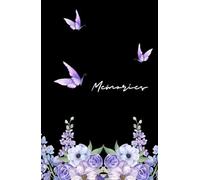 Memories Vintage Watercolor Floral Butterfly Purple: Inspirational Quote Journal