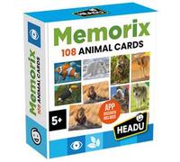 HEADU - Memorix 108 Animal Cards - Gioco di Memoria sugli Animali| Memory con 108 Carte per Allenare Osservazione e Concentrazione, Gioco Educativo Bambini 5-7 Anni, Regalo Natale Pasqua,Made In Italy