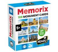 HEADU - Memorix 108 Monument Cards - Gioco di Memoria sui Monumenti del Mondo| Memory con 108 Carte,Allena Osservazione e Concentrazione, Gioco Educativo Bambini 5-7 Anni, Regalo Bambini,Made In Italy