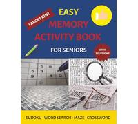 Memory Activity Book for Seniors: Daily Brain Boost to Stay Cognitively Active | Large Print including Sudoku, Word Search, Maze and Crossword