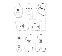 Memory Bear Patterns For Sewing - 10 pezzi Fabric Template Ruler Set, Pattern Cutting Tools, DIY Bear Design Kit, Sewing Pattern Accessories | Creative Keepsake Making For Beginners, Tailors, Family