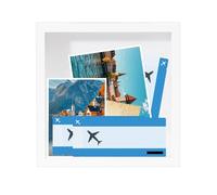 Memory Box, 1 cornice per , con slot per biglietti, cornice da parete per fiori secchi, cartoline e foto, organizer per ricordi in legno MDF e