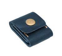 Memory Card Holder Portable Case, PU Leather Small Pouch, Protective Travel Organizer, 3 Secure Card Slots, Compact Design, Ideal for Cards, Guitar Picks, 1.77x2.36in