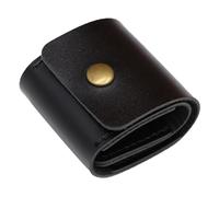 Memory Card Holder Portable Case, PU Leather Small Pouch, Protective Travel Organizer, 3 Secure Card Slots, Compact Design, Ideal for Cards, Guitar Picks, 1.77x2.36in
