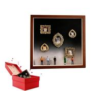 Memory Display - Shadow Box Photo Keepsake Storage Case | Clear Front Display Frame Organizer Collectibles Figurine Showcase for Dorm, Home, Decor Use, Acrylic Frame Neutral Color