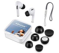Memory Foam Tips for Apple AirPods Pro 2 Gen with Lanyard, No Silicone Eartip Pain, Anti-Slip Ear Tip with Dust Mesh, Fit in the Charging Case, Reduce Noise Earbud, 3 Pairs (Mixed Sizes S/M/L, Black)