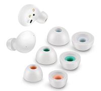 Memory Foam Tips for Samsung Galaxy Buds 2 / Plus/Beats Studio Buds, No Silicone Eartips Pain, Anti-Slip Replacement Ear Tips, Fit in The Charging Case, 3 Pairs (Assorted Sizes S/M/L, Gray)