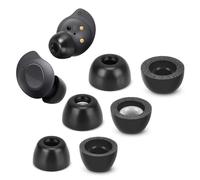 Memory Foam Tips for Samsung Galaxy Buds FE, No Silicone Eartips Pain, Anti-Slip Replacement Ear Tips, Fit in The Charging Case, Reducing Noise Earbuds, 3 Pairs (Assorted Sizes S/M/L, Black)