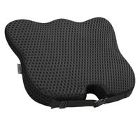 Memory Foam Wedge Seat Cushion Black SUV Truck Tractor | Driver Passenger Improve Vision Posture Hip Pain Mesh Cover Non-Slip Ergonomic(All Black)
