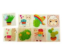 Memory Gioco In Legno Lama Immagini Animali 4x5x3cm 16 Pezzi NEU