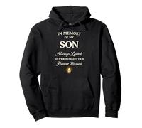 Memory of My Son Always Loved Never Forgotten Son Memorial Felpa con Cappuccio